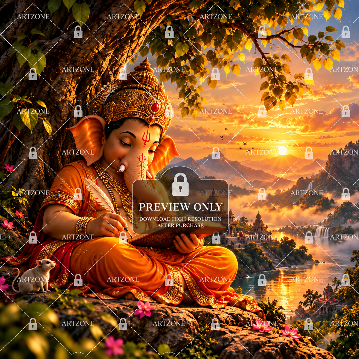 🕉️ Divine Ganesh Ji Digital Artwork