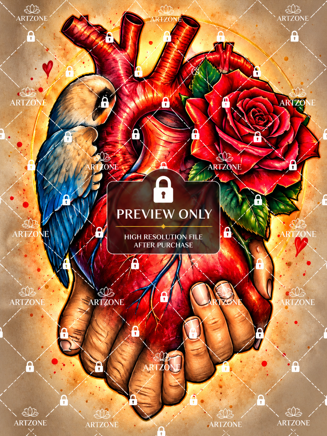❤️ Heart of Love – Premium Digital Artwork