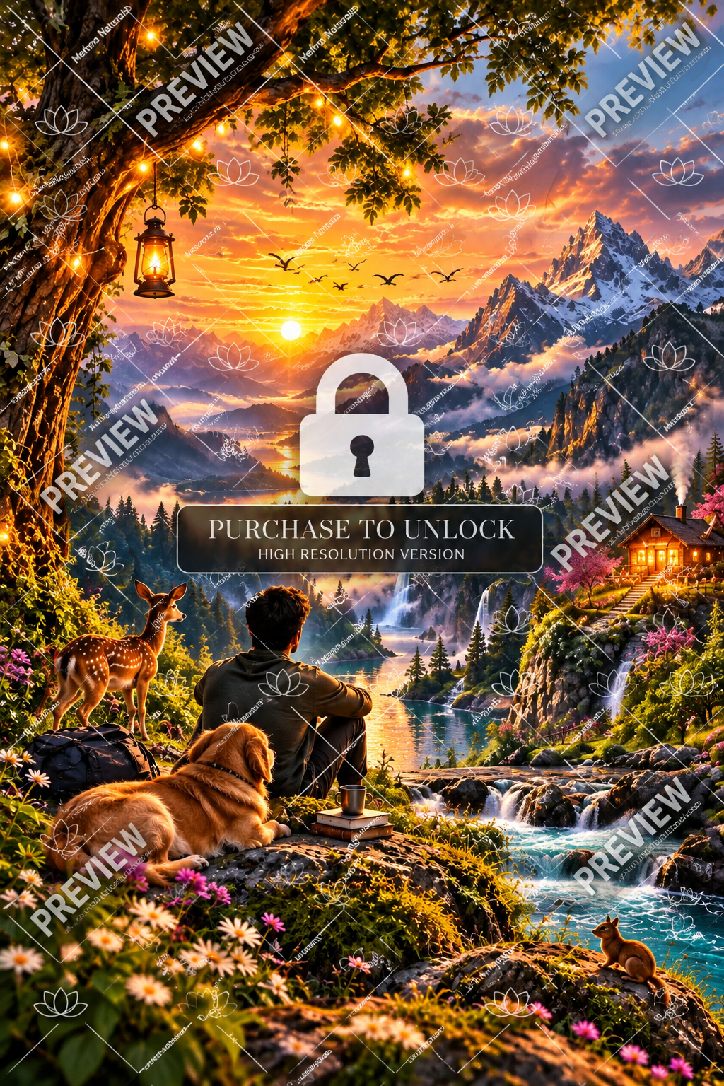 Nature Serenity Digital Artwork | प्रकृति की शांति